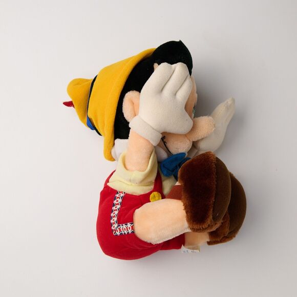 Vintage 1980s Walt Disney World Disneyland Pinocchio Plush Doll 10" Sitting Pose - Picture 2 of 10